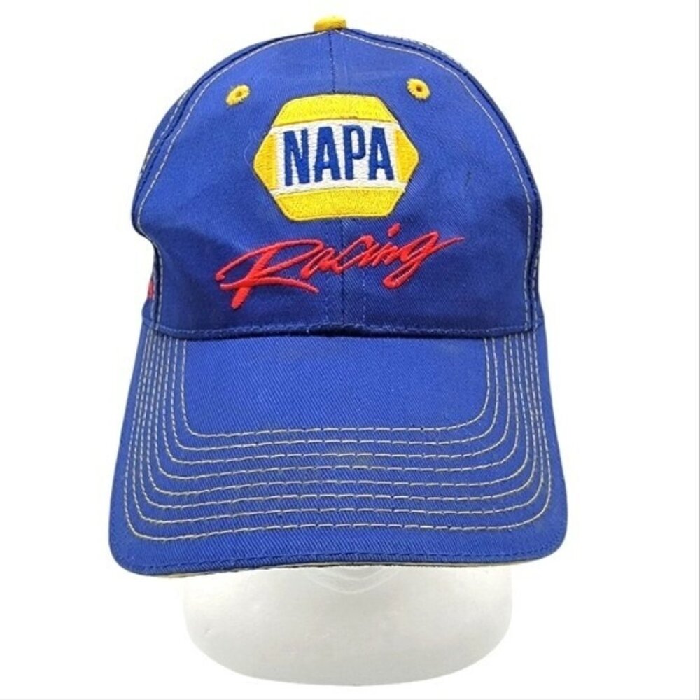Napa Racing Michael Waltrip Nascar Hat Blue‎ Yellow Adjustable Strap Cap